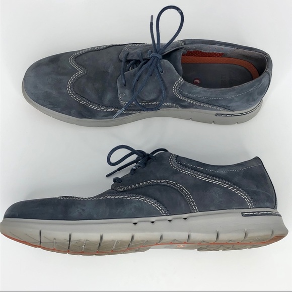 Clarks | Uubyner Way Navy Nubuck Leather Oxford | size 10.5 main image 4